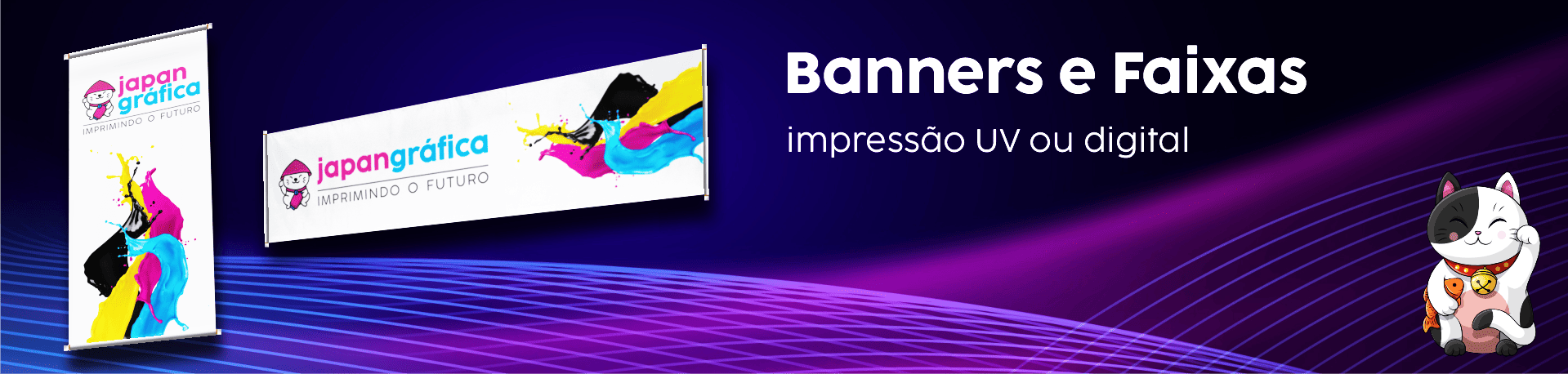 Banners e Faixas Impressão Digital Têxtil e Gráfica