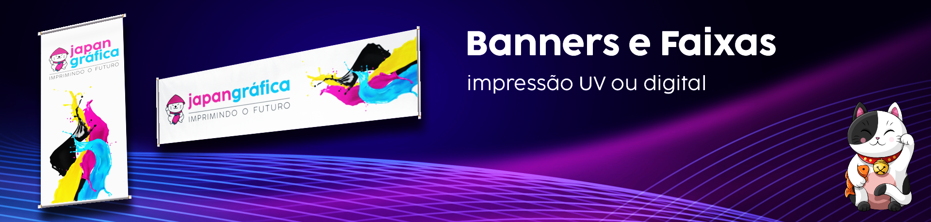 Banners e Faixas Impressão Digital Têxtil e Gráfica
