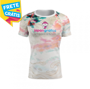 CAMISETA HELANCA PLUS FEMININA HELANCA PLUS 0.120 G/M2 PERSONALIZADA FEMININA ADULTO 4X0 COR ULTRA-HD EPSON 100% POLIÉSTER IMPRESSÃO TOTAL TINTA ORIGINAL MADE IN JAPAN