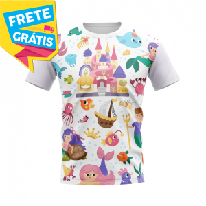CAMISETA UV50+ FEMININA INFANTIL MALHA ACTIVE PROTEÇÃO SOLAR UV50+ PERSONALIZADA FEMININA INFANTIL 4X0 COR ULTRA-HD EPSON 92,5% POLIÉSTER | 7,5% ELASTANO IMPRESSÃO TOTAL TINTA ORIGINAL MADE IN JAPAN