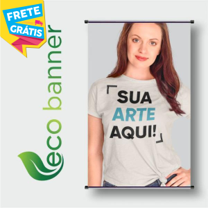 ECO Banner HD Tamanho Personalizado Tecido Fibra Sintética DTEX Largura de 140cm 4x0 Cor Impressão Ultra-HD Sublimática  Pedido mínimo R$ 100,00