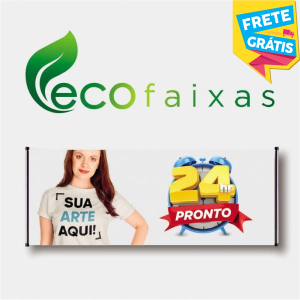 ECO Faixa HD 100cm Tecido Fibra Sintética DTEX Altura de 100cm 4x0 Cor Impressão Ultra-HD Sublimática  