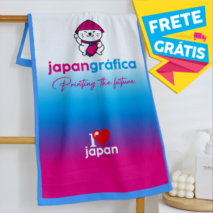 TOALHA DE BANHO PERSONALIZADA FELPUDO TROPICAL 1.45M X 70CM IMPRESSÃO ULTRA-HD EPSON 100% POLIÉSTER 195 GR/M2 COR SÓLIDA OU PERSONALIZADA