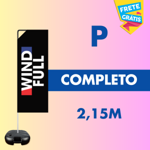 WIND BANNER FULL COMPLETO (P) Base Titan Black Modelo Maleta com Alça 2.15m x 0.65m Dupla-Face | Impressão Ultra-HD Tecido TecnoSport 100% Sintético RETANGULAR / Estrutura de Alumínio Desmontável FRETE GRÁTIS NAS COMPRAS ACIMA DE 100,00, CONSULTE AS REGIÕES.