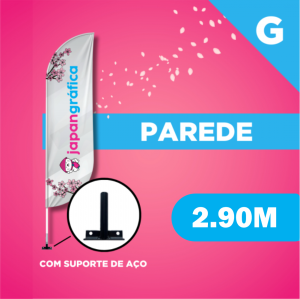 Wind Banner PAREDE (G) TECIDO TECNOSPORT 100% SINTÉTICO 2.90M X 0.65M DUPLA-FACE | IMPRESSÃO ULTRA-HD EPSON ESTRUTURA DE ALUMÍNIO DESMONTÁVEL EmbalagemFACA | PENA | VELA | ÂNGULO SUPORTE DE AÇO